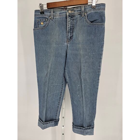 Vintage Gloria Vanderbilt Womens Sz 10P Petite Light Wash Cropped Jeans - Picture 1 of 3